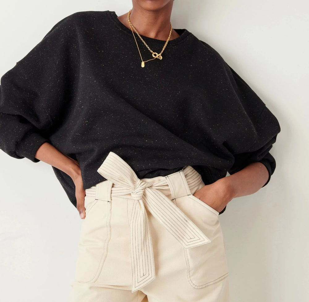 CHEBBI Pullover aus schwarzem Granit