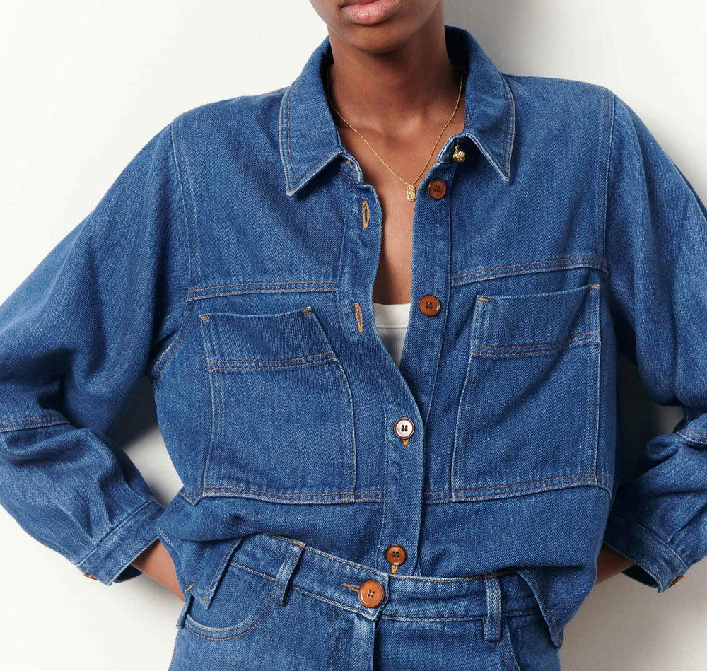 
                  
                    LEONE Denim Blue Jacket
                  
                