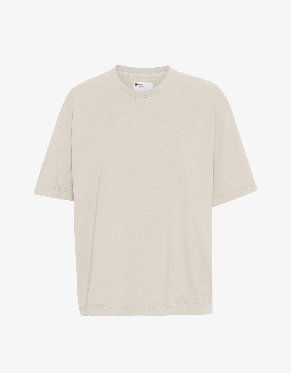 DAMEN OVERSIZED ORGANISCHES T-Shirt in Elfenbeinweiß