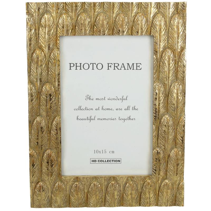 Gold Feather Photo Frame