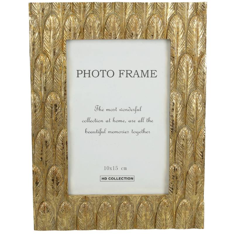 
                  
                    Gold Feather Photo Frame
                  
                