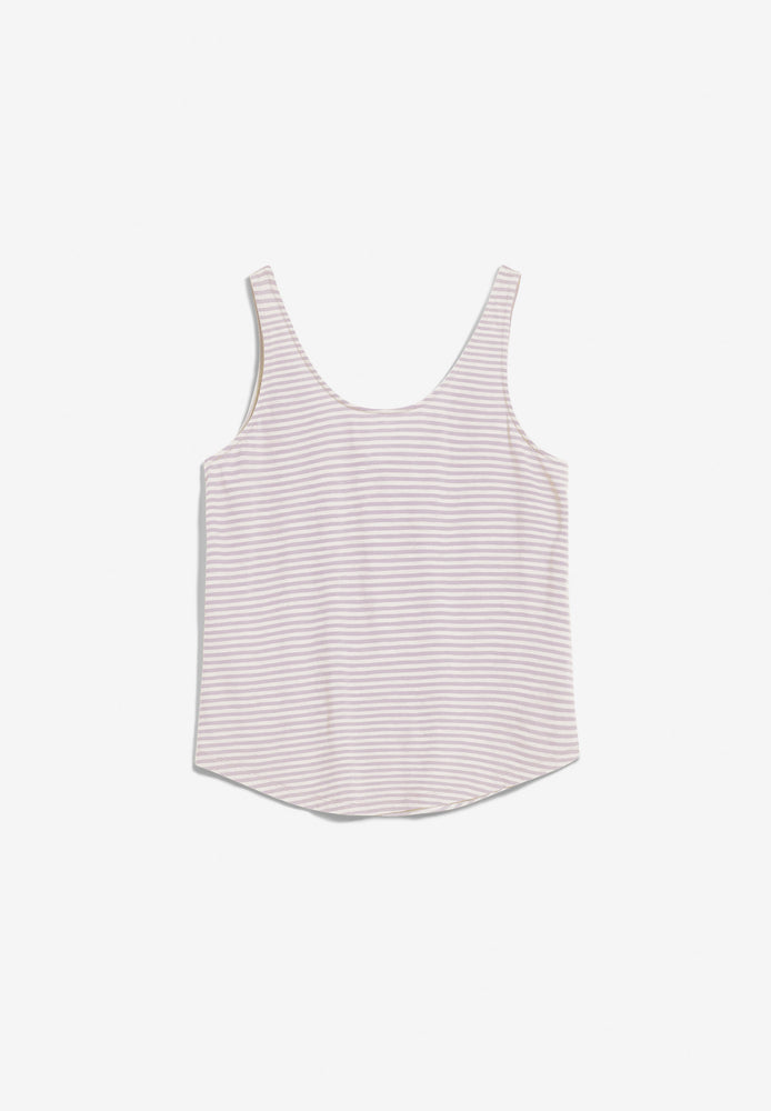 
                  
                    AARIANA Purple Noise Oatmilk Lovely Stripes Tank Top
                  
                