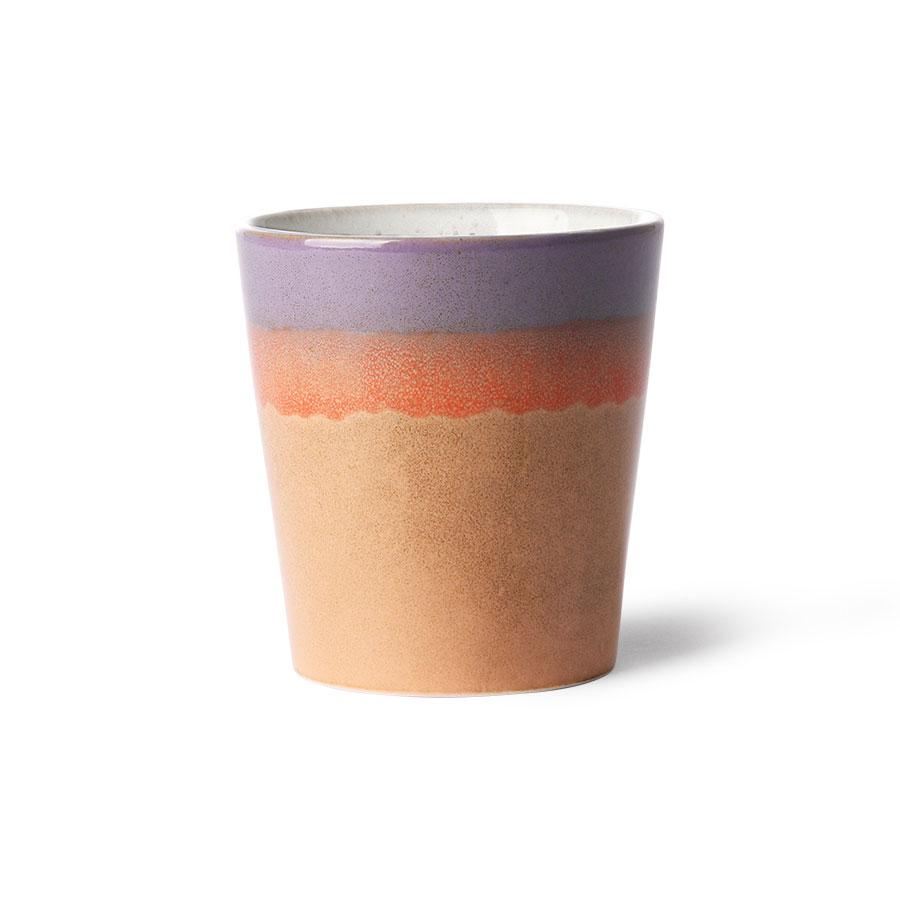 Sonnenuntergang 70er Keramik Kaffeebecher