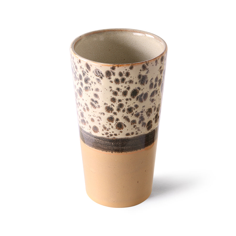 
                  
                    Tropischer Latte-Becher aus Keramik der 70er Jahre
                  
                