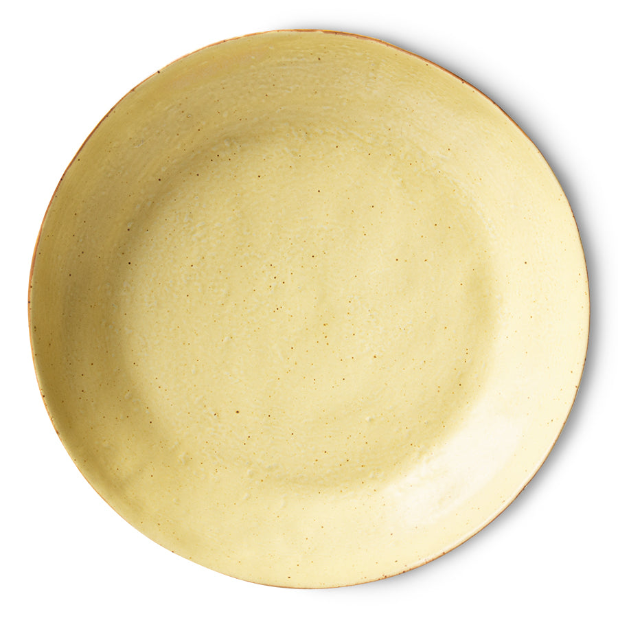 
                  
                    BOLD &amp; BASIC Pastateller aus gelber und brauner Keramik
                  
                