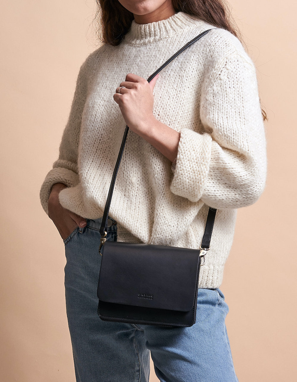
                  
                    AUDREY Mini Black Classic Leather Bag
                  
                