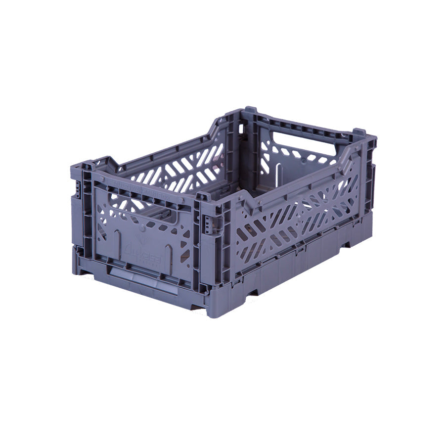 Midi Blue Grey Folding Crate