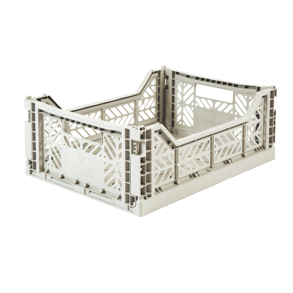 Midi Light Grey Folding Crate