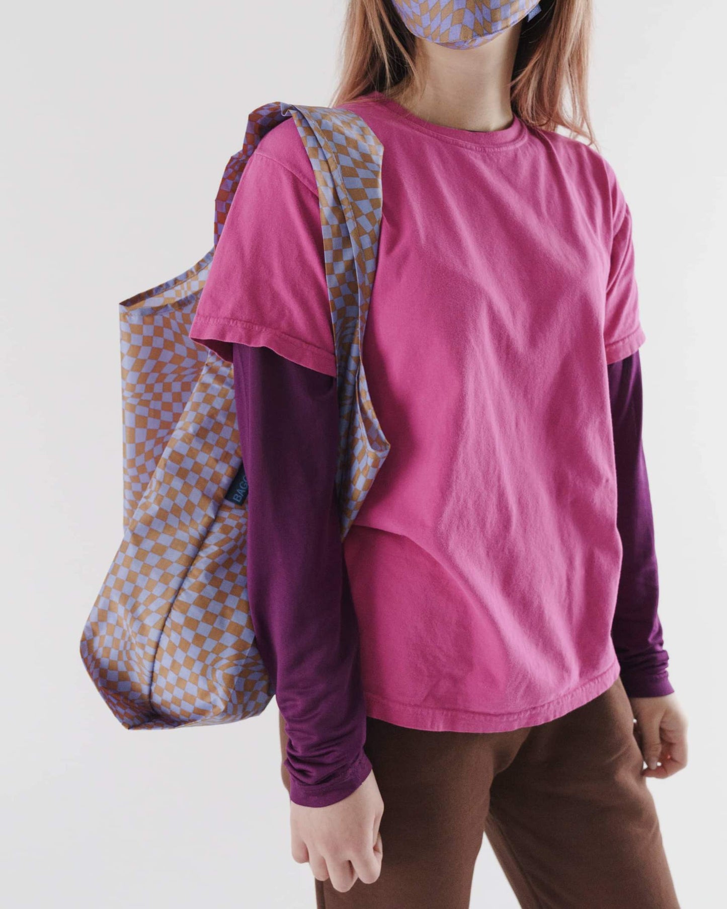 
                  
                    Lavendel Trippy Checker Standard Baggu Tasche
                  
                