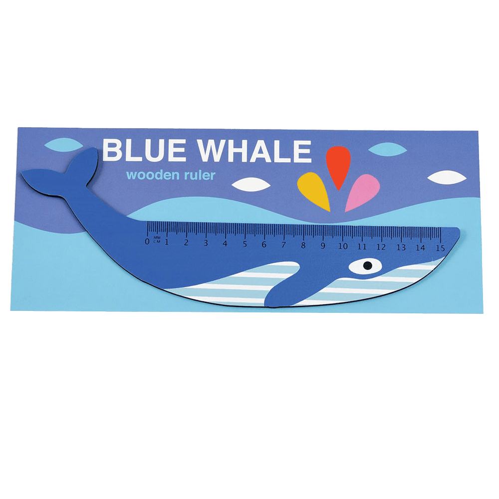 Blue Whale Wooden Ruler