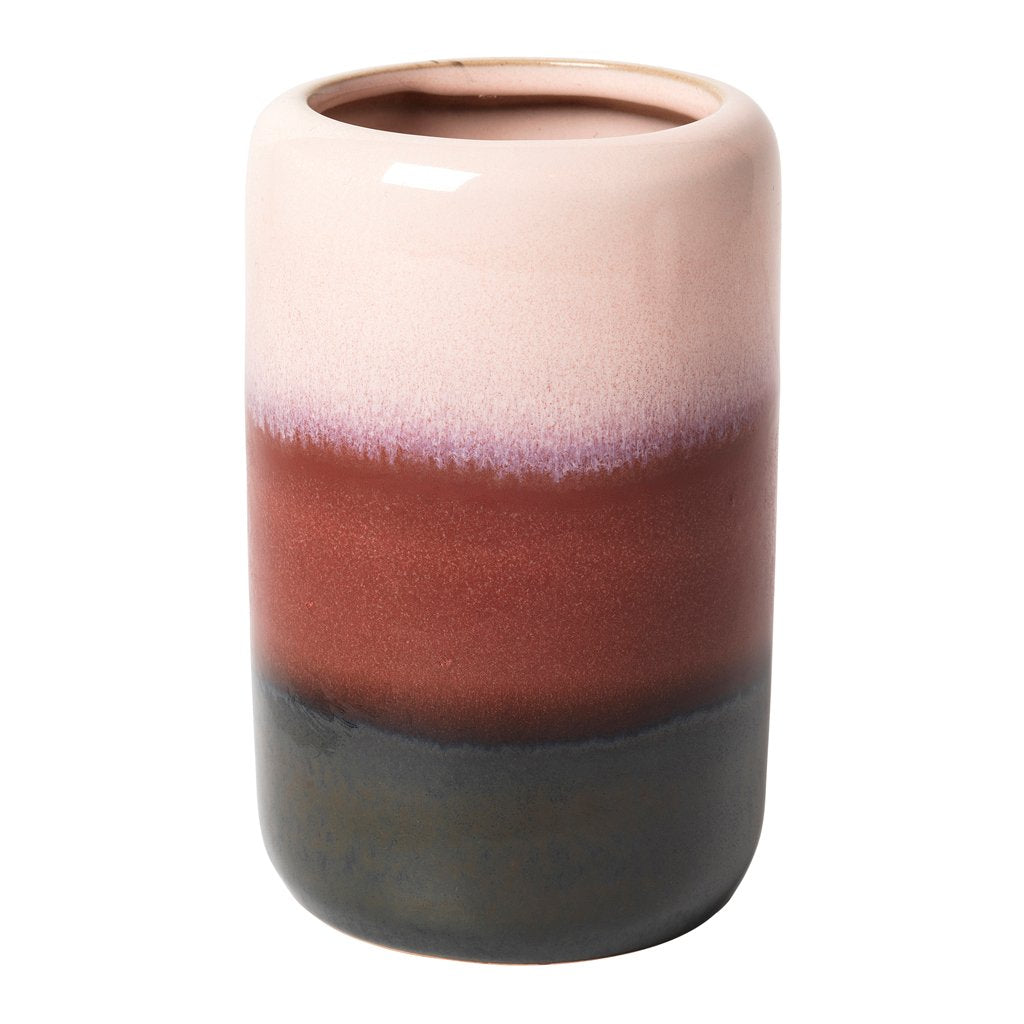 
                  
                    Große cremefarbene rote &amp; goldene Lau Insignia Vase
                  
                