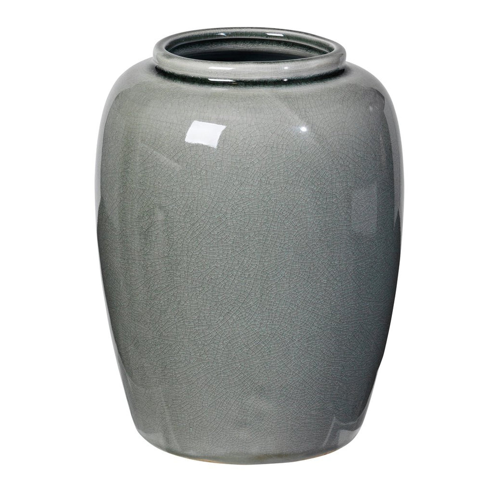 
                  
                    Crackled Thyme Ceramic Vase
                  
                