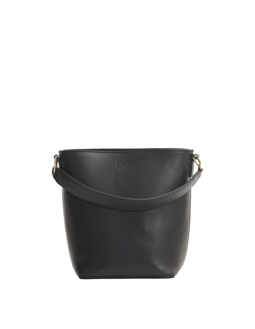
                  
                    BOBBI Midi Black Classic Leather Bucket Bag
                  
                