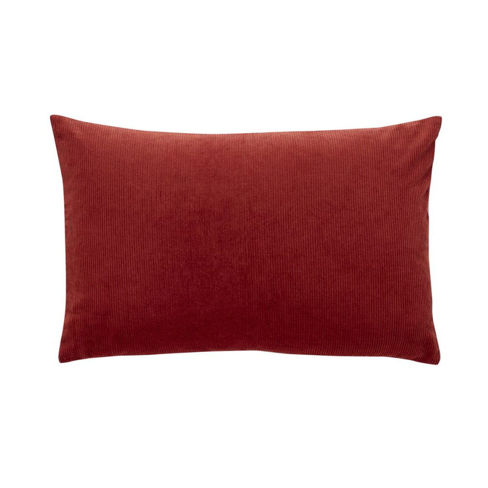 Purple And Red Corduroy Cushion