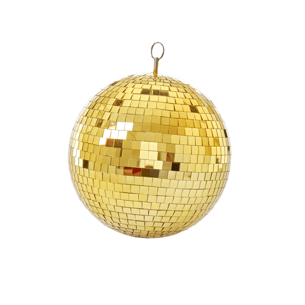 Große goldene Discokugel