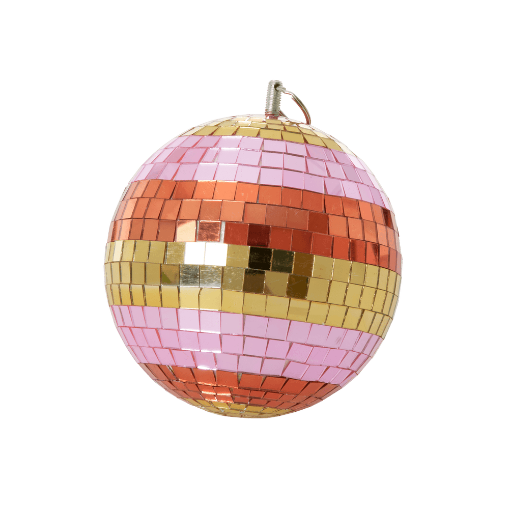 Mittlere Discokugel mit rosa Streifen