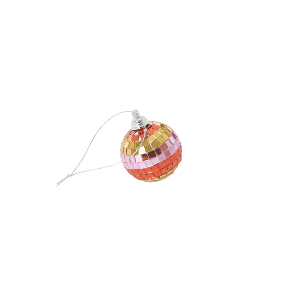 Kleine Discokugel mit rosa Streifen
