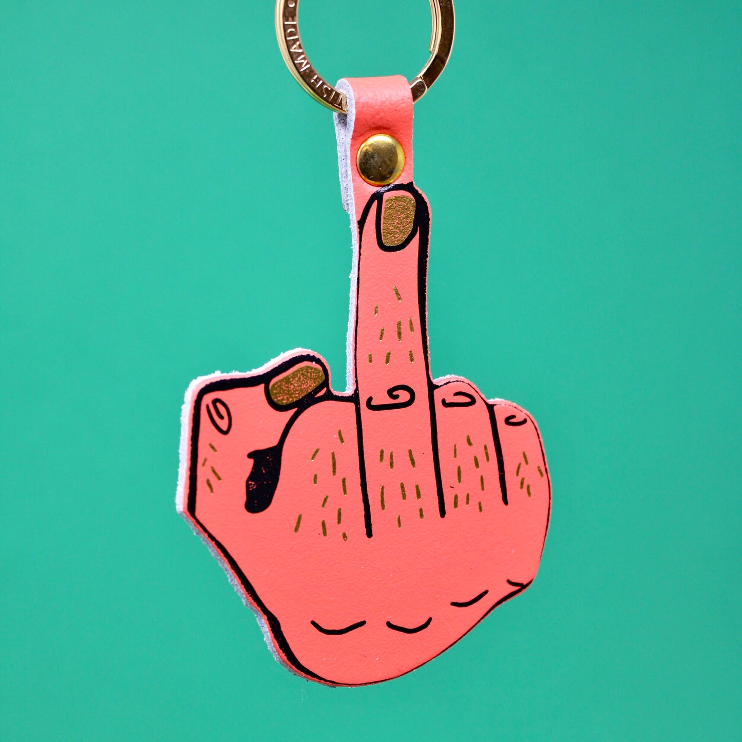 
                  
                    Coral Flip The Bird Key Fob
                  
                