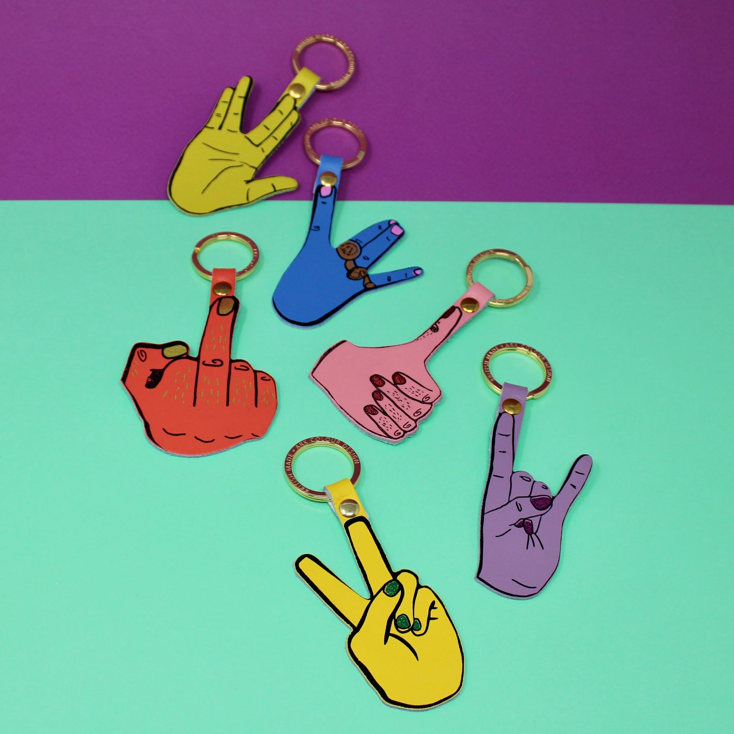 
                  
                    Coral Flip The Bird Key Fob
                  
                