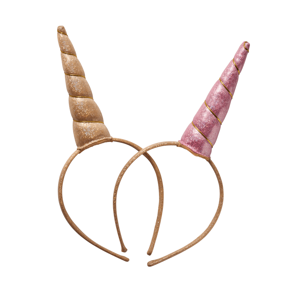 Gold and Soft Pink Unicorn Headbands