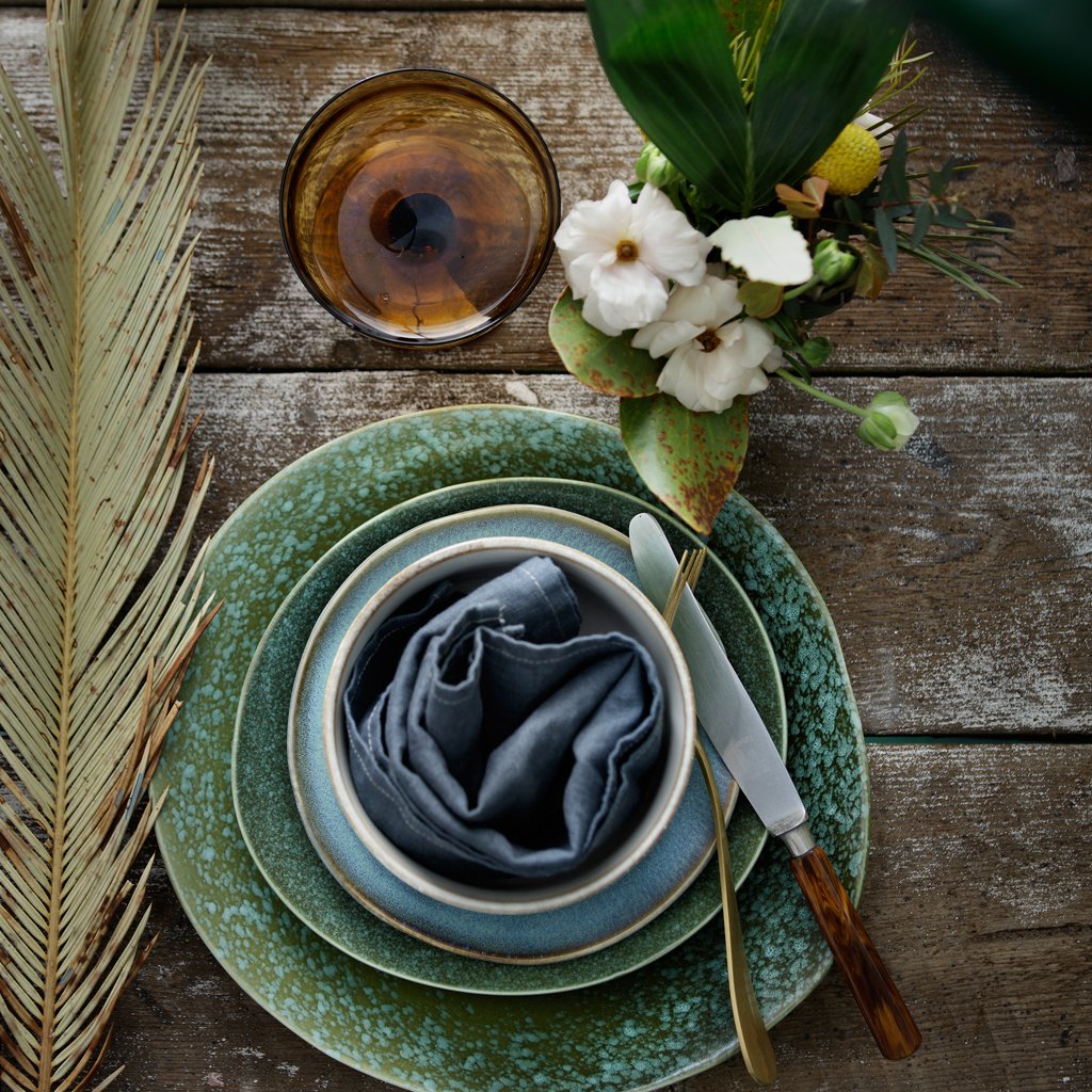 
                  
                    Set Of 2 Green Ceramic 70's Dinner Plates
                  
                