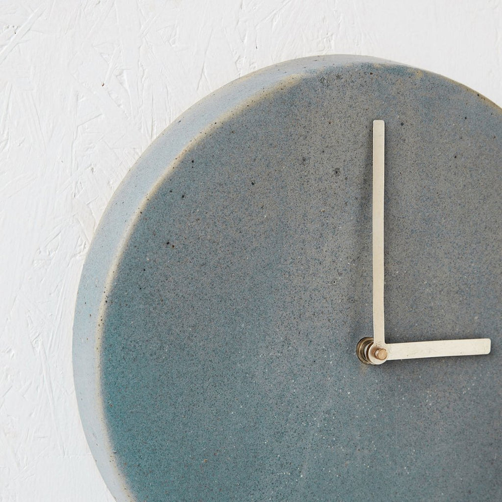 
                  
                    Contemporary Grey & Blue Stoneware Wall Clock
                  
                