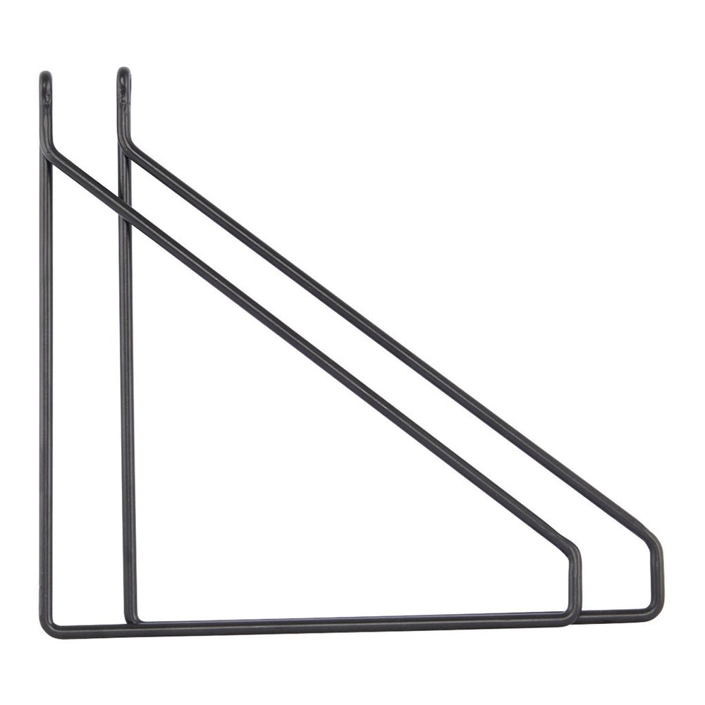 Set Of 2 Apart Black Shelf Brackets