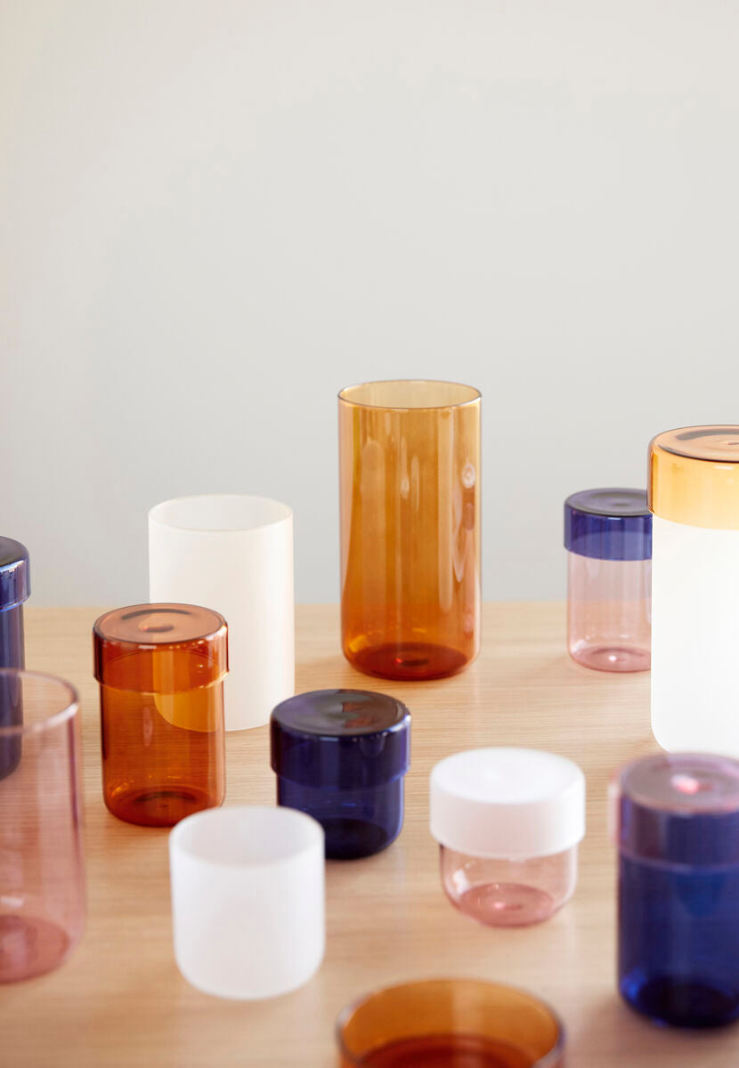 
                  
                    Large Amber Glass Pop Storage Jar
                  
                