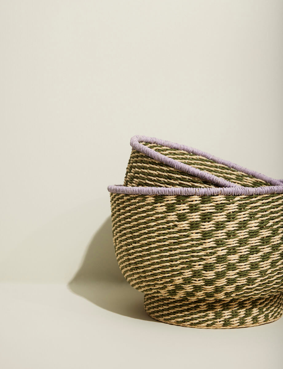 
                  
                    Large Green, Nature & Purple Paper Peppy Basket
                  
                