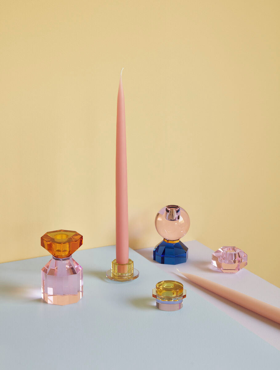 
                  
                    Yellow & Purple Crystal Kiosk Candlestick
                  
                