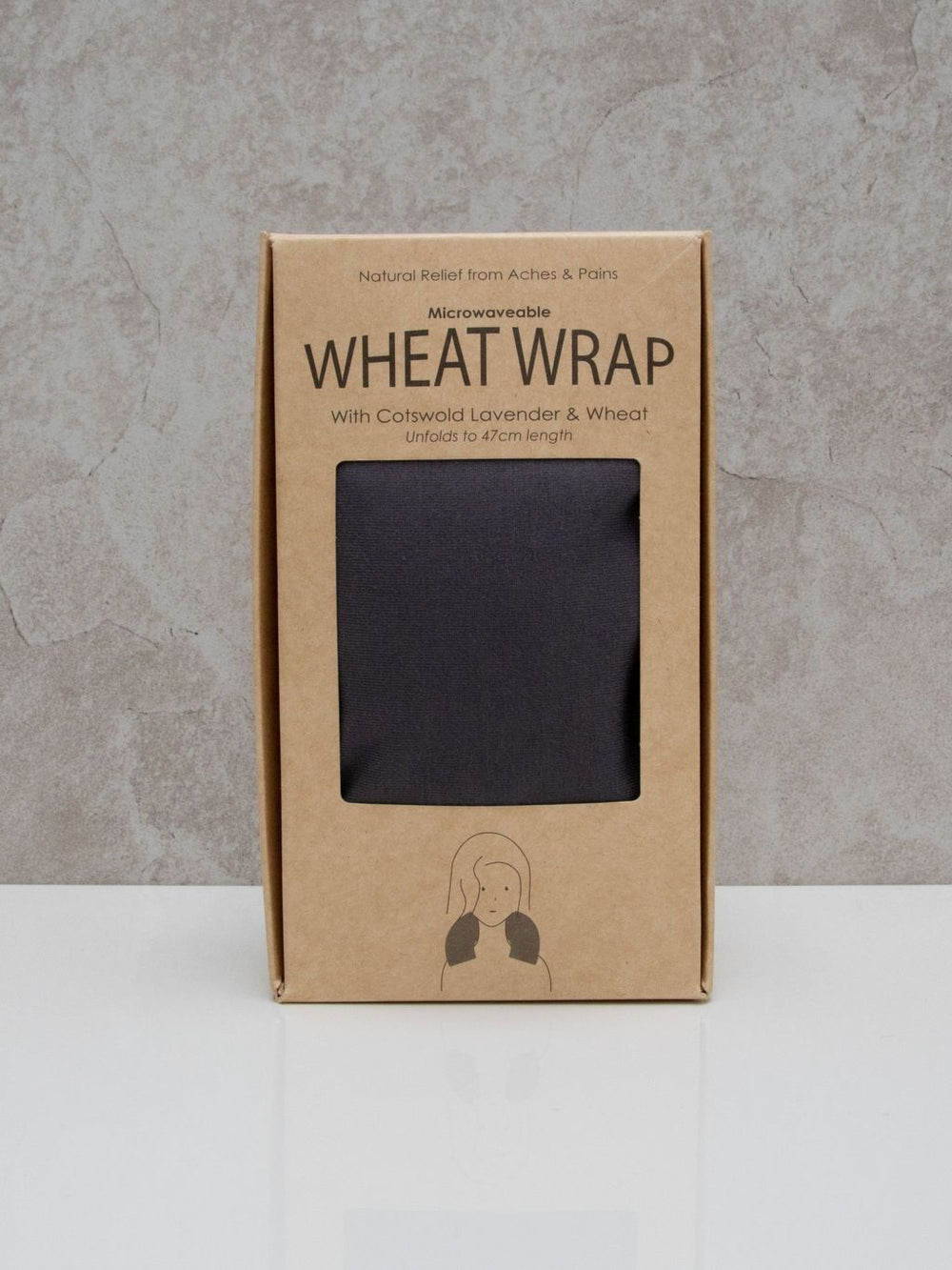 Lily Lavender Wheat Wrap, Jersey, Charcoal