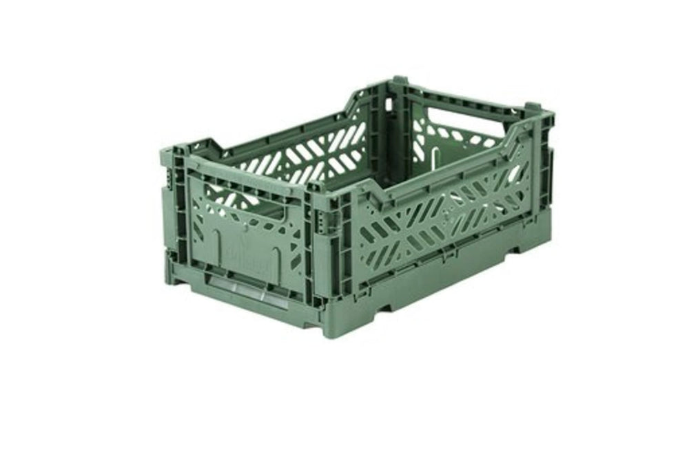 Mini Almond Green Folding Crate
