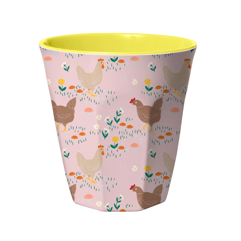 Mittlere weiche rosa Melamintasse