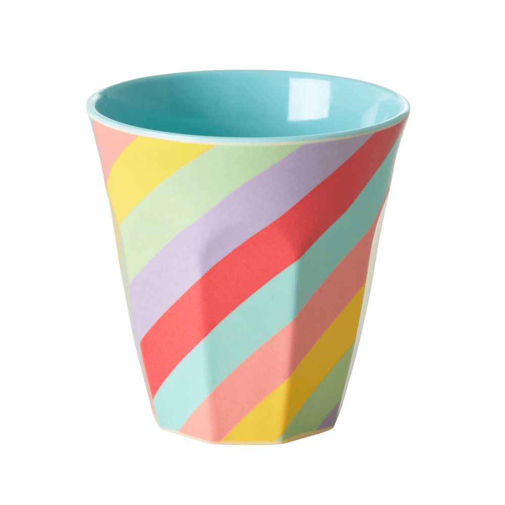 Medium Two Tone Summer Rush Print Melamine Cup
