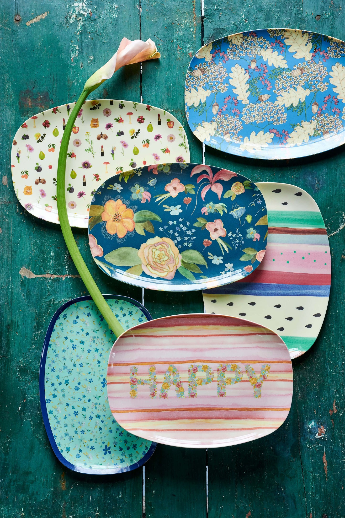 
                  
                    Fall Flower Print Rectangular Plate
                  
                