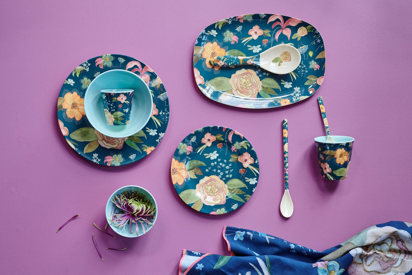 
                  
                    Fall Flower Print Rectangular Plate
                  
                