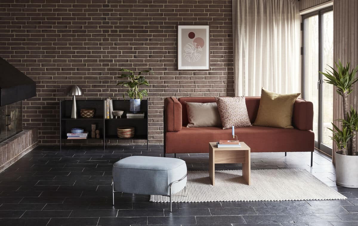 
                  
                    Gesprenkeltes Kissen aus 100 % Baumwolle in Beige, Braun, Lila und Gelb
                  
                