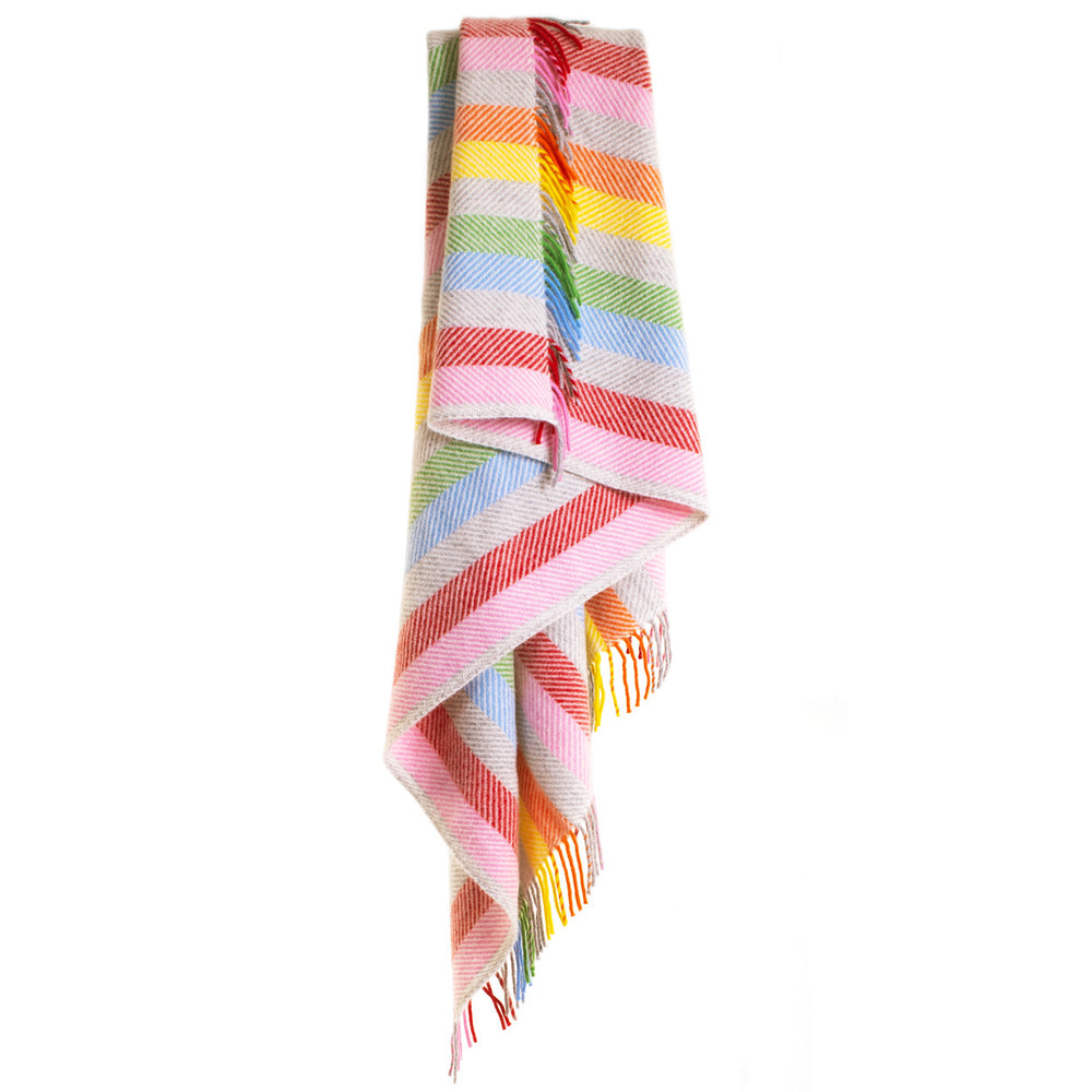 
                  
                    RAINBOW STRIPE Rainbow Grey Pure New Wool Throw
                  
                