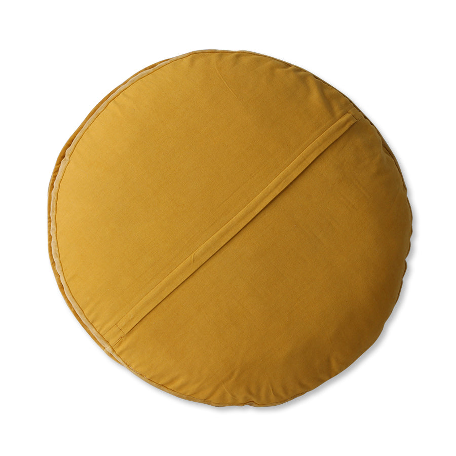 
                  
                    Ochre/Gold Striped Velvet Round Seat Cushion
                  
                