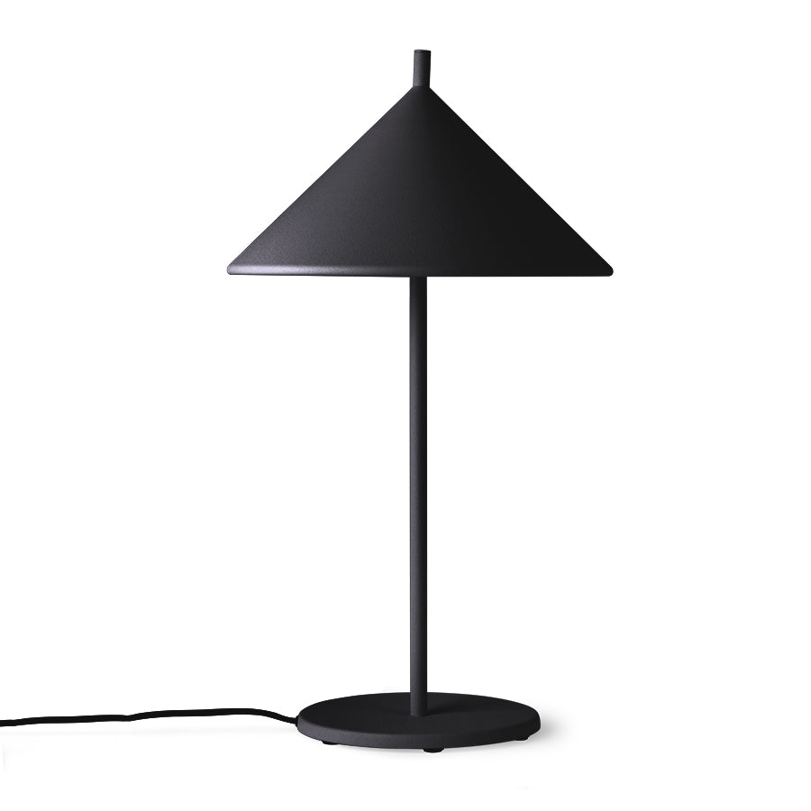 Metal triangle table lamp m matt black