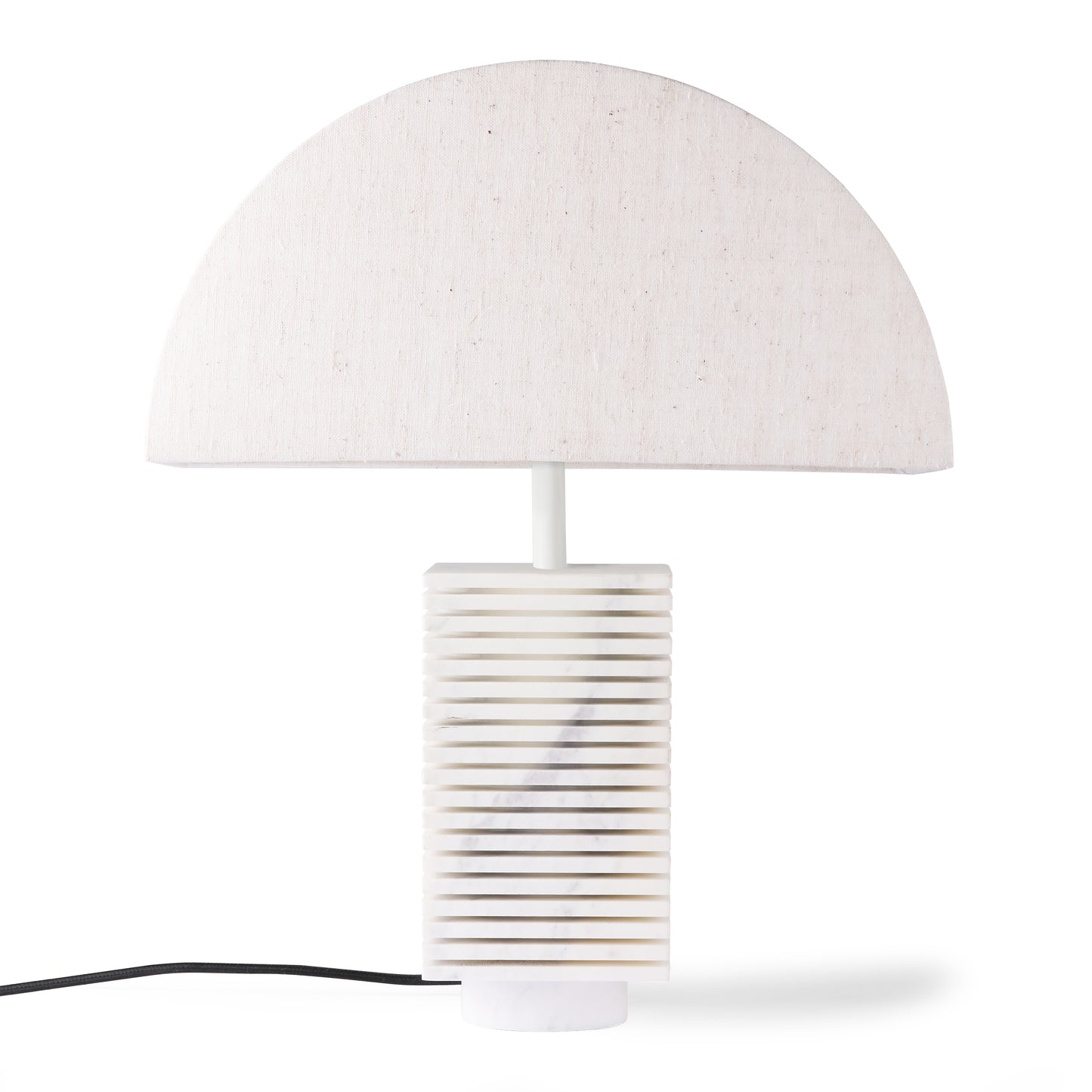 
                  
                    White Marble Ribbed Base Table Lamp
                  
                